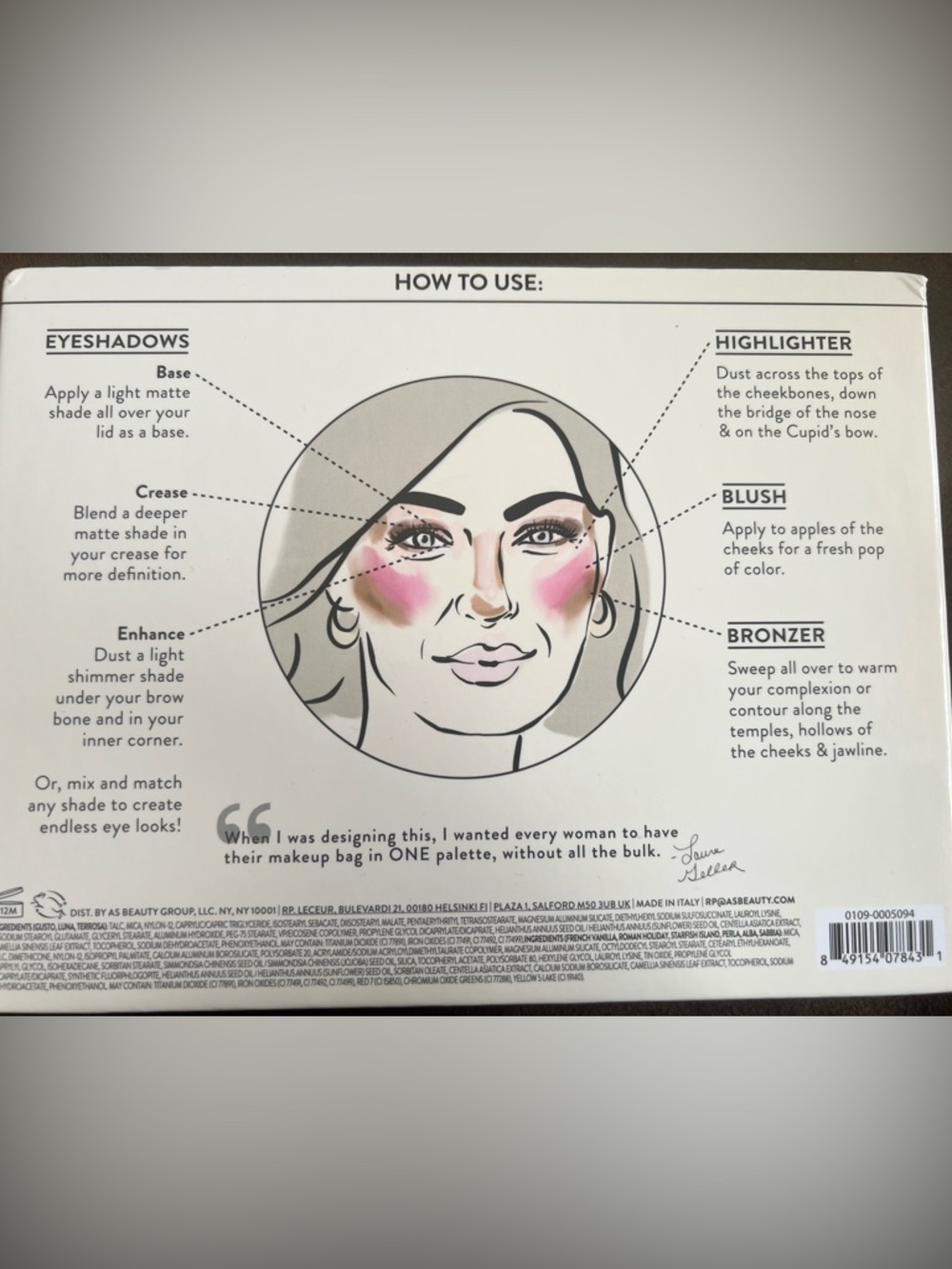 Laura Geller Tuscan Dreams Palette: Baked Eyeshadow, Bronzer, Blush & Highlight - Picture 4 of 4